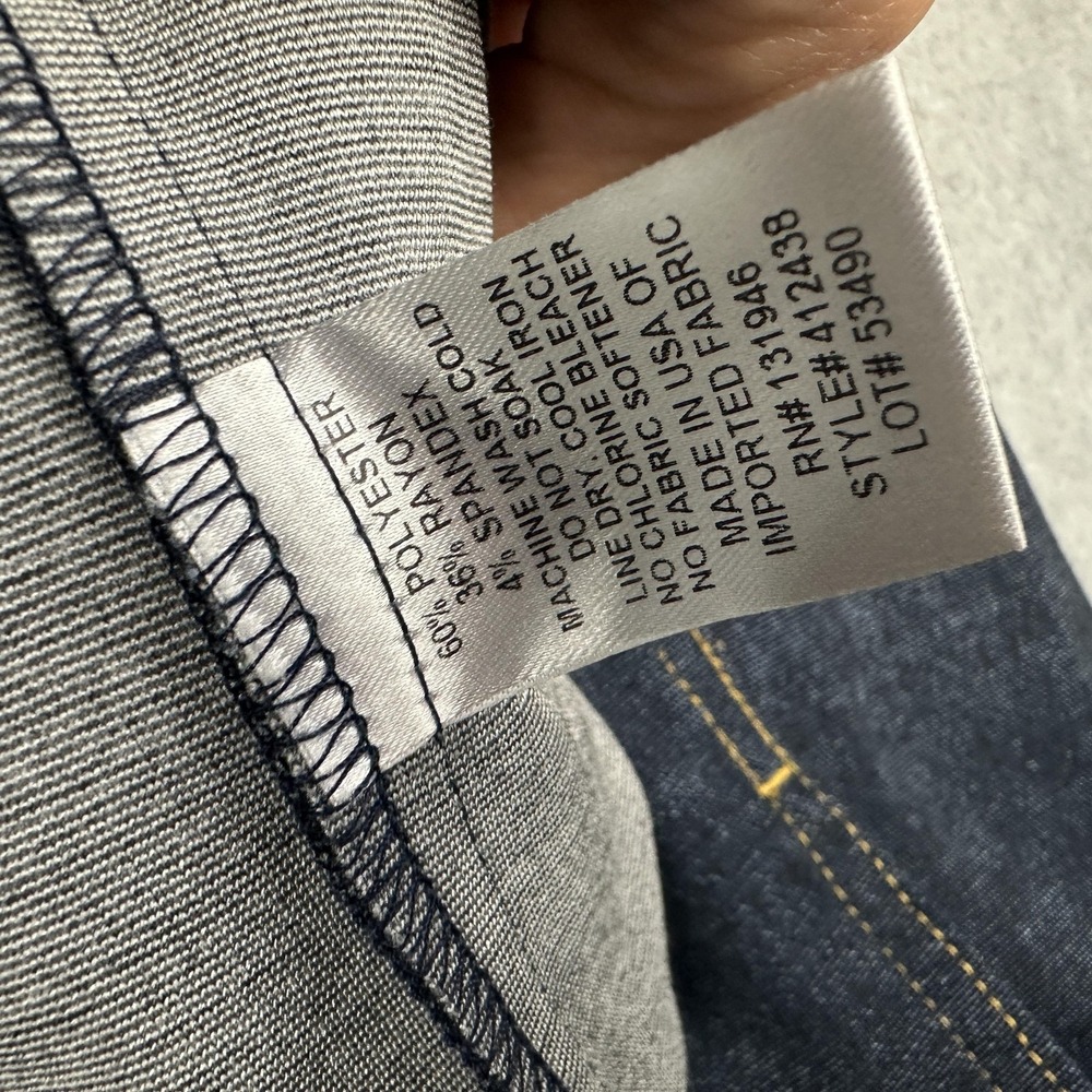 Jude Connally Jacket Womens Small Blue Denim Button Front Stretch Collared USA - Picture 5 of 7